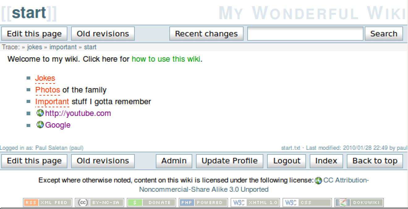 Dokuwiki Tutorial Part 1 Install and First Pages ·