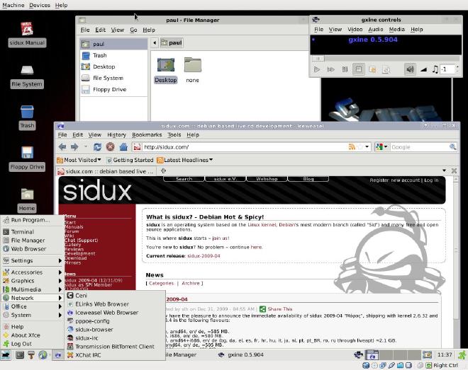 Sidux desktop